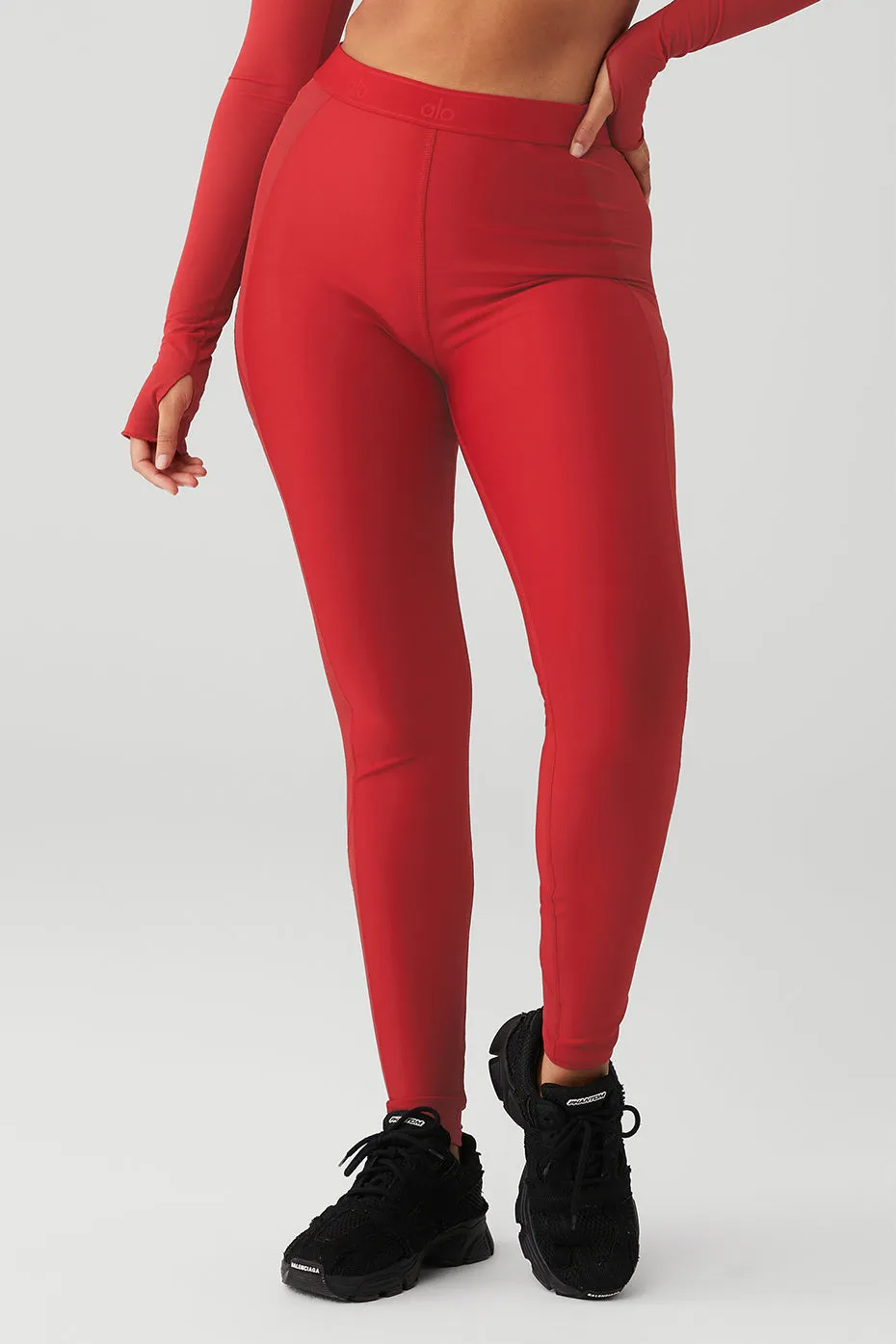 Airlift High-Waist Ballet Dream Legging - Classic Red sold by Alo Yoga product image thumbnail 5