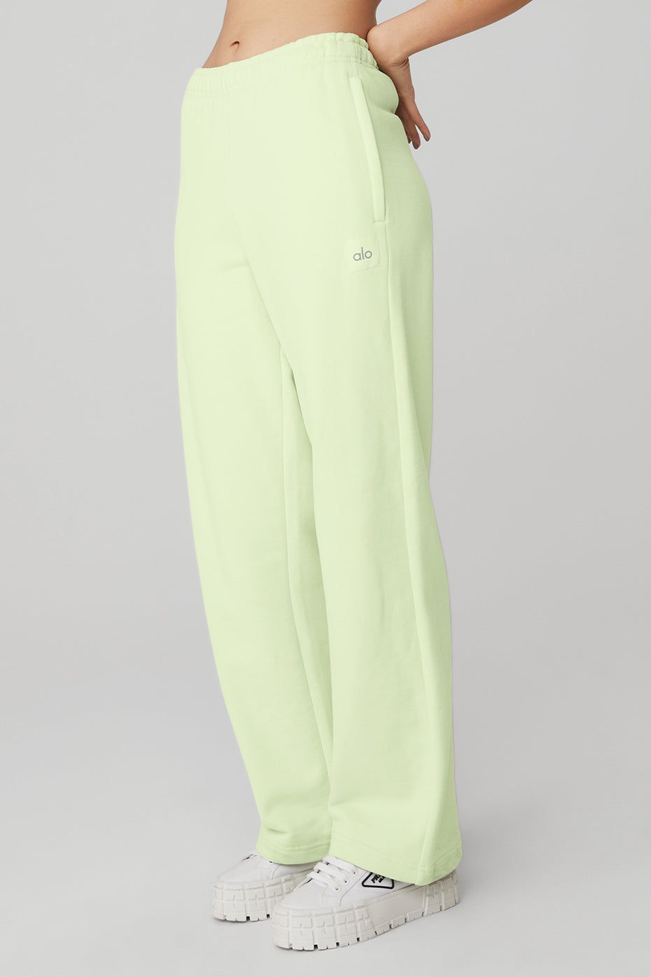 Renown Heavy Weight Sweatpant - Limelight sold by Alo Yoga product image thumbnail 3