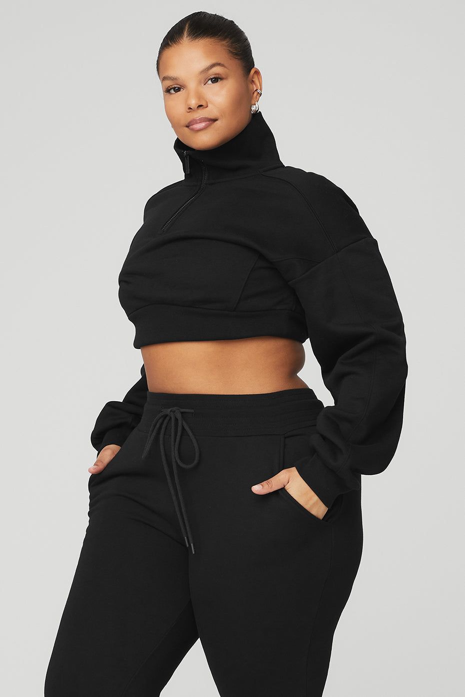 Vixen Fleece 1/4 Zip - Black sold by Alo Yoga product image thumbnail 8