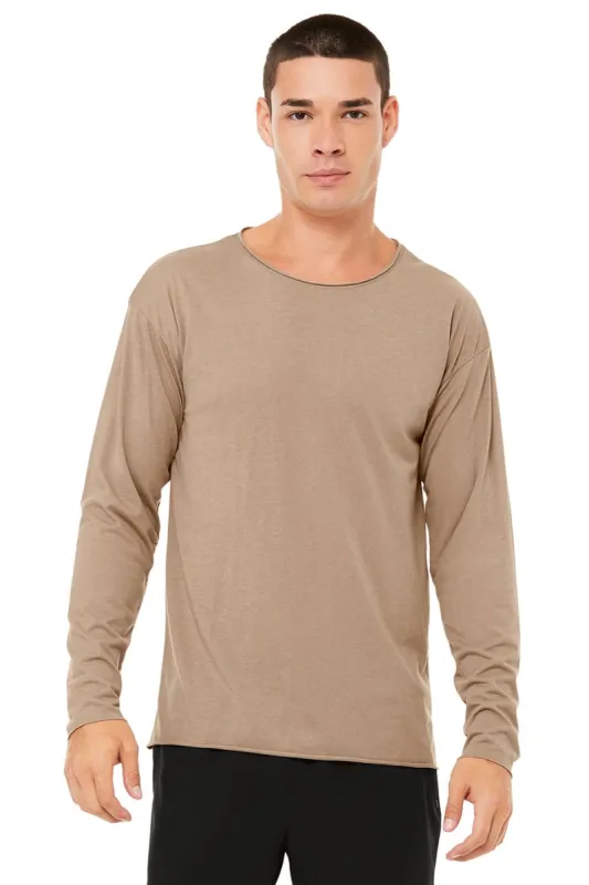 Ultimate Long Sleeve Tee - Light Gravel sold by Alo Yoga