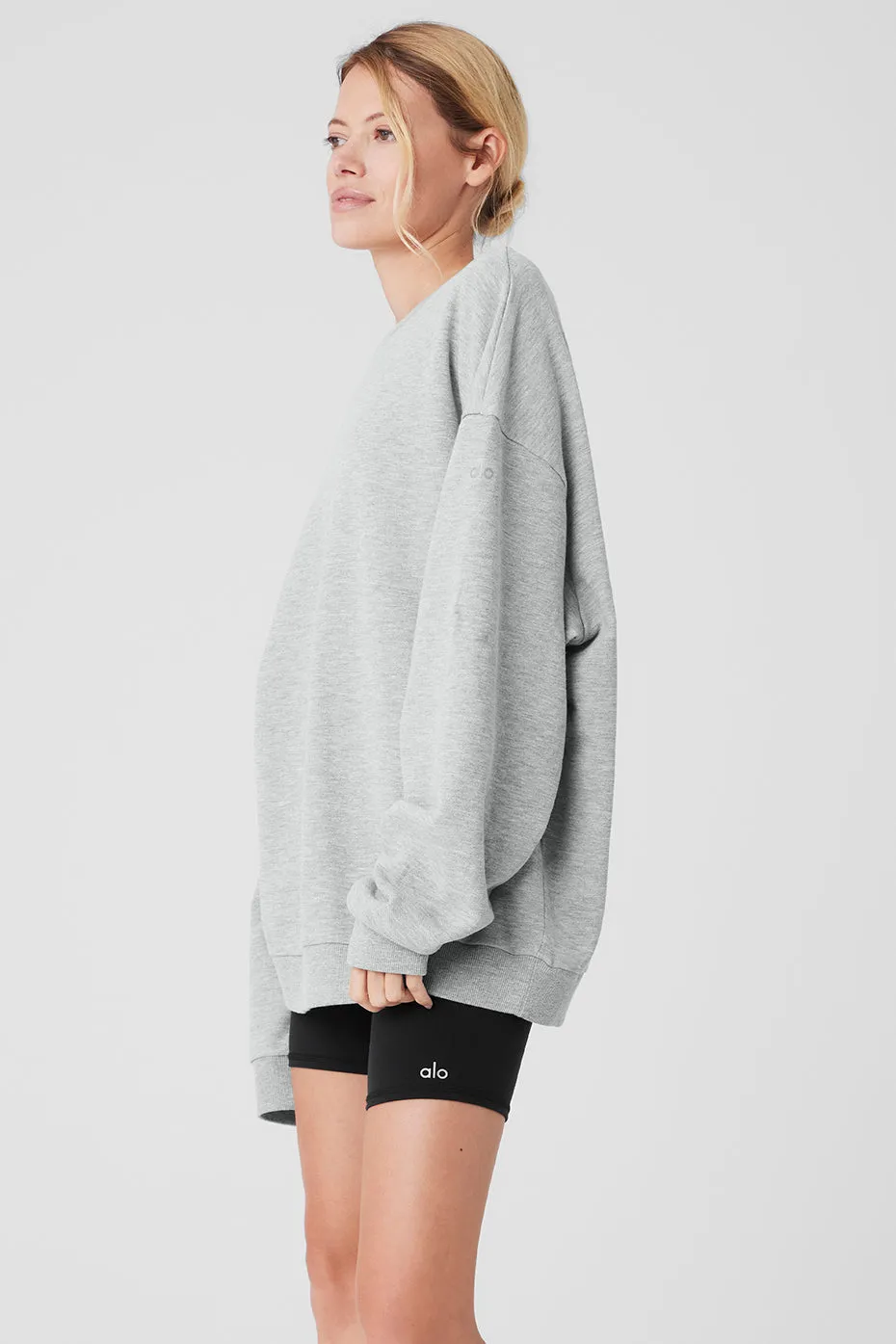 Chill Crew Neck Pullover - Athletic Heather Grey sold by Alo Yoga product image thumbnail 3