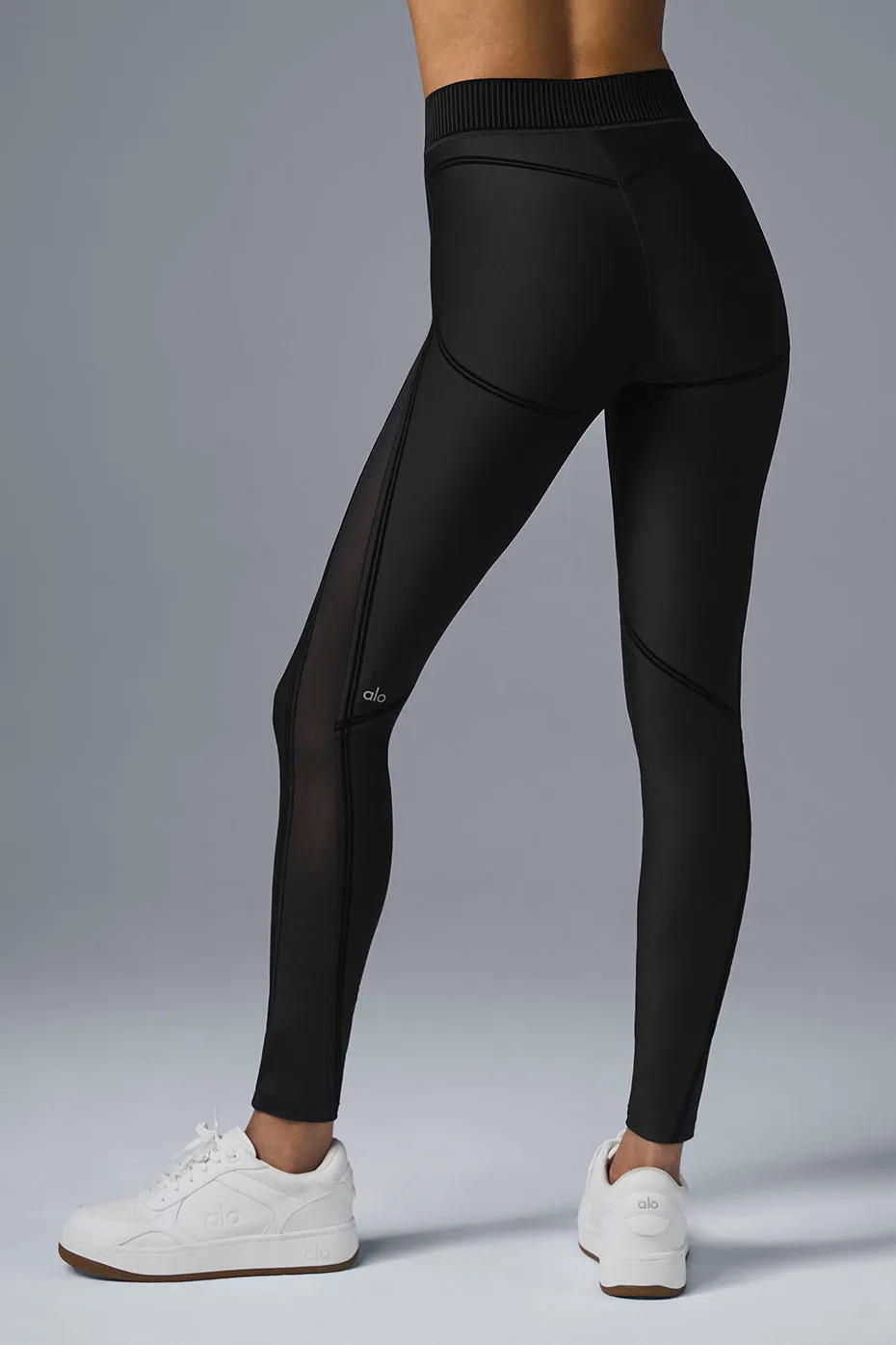 Airlift Mesh Line Up High-Waist Legging - Black sold by Alo Yoga product image thumbnail 5