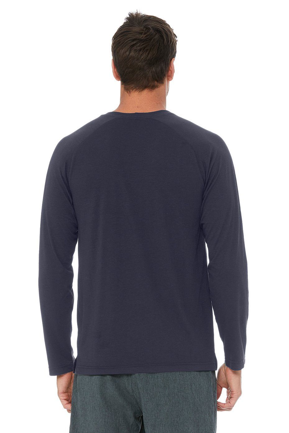Triumph Long Sleeve Tee - Dark Navy Triblend sold by Alo Yoga product image thumbnail 2