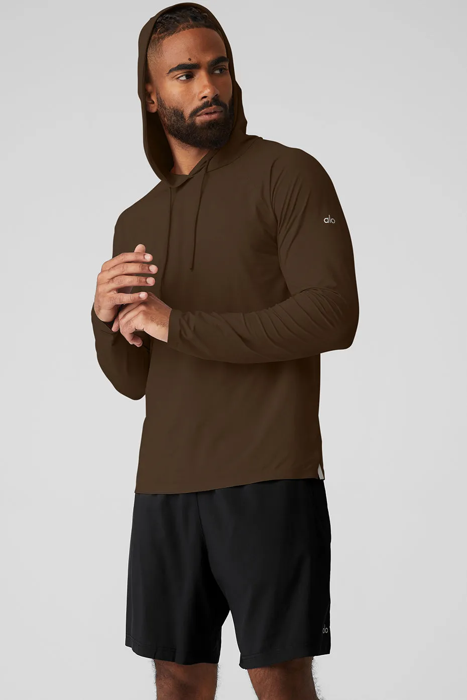 Idol Hooded Runner - Espresso sold by Alo Yoga product image thumbnail 3