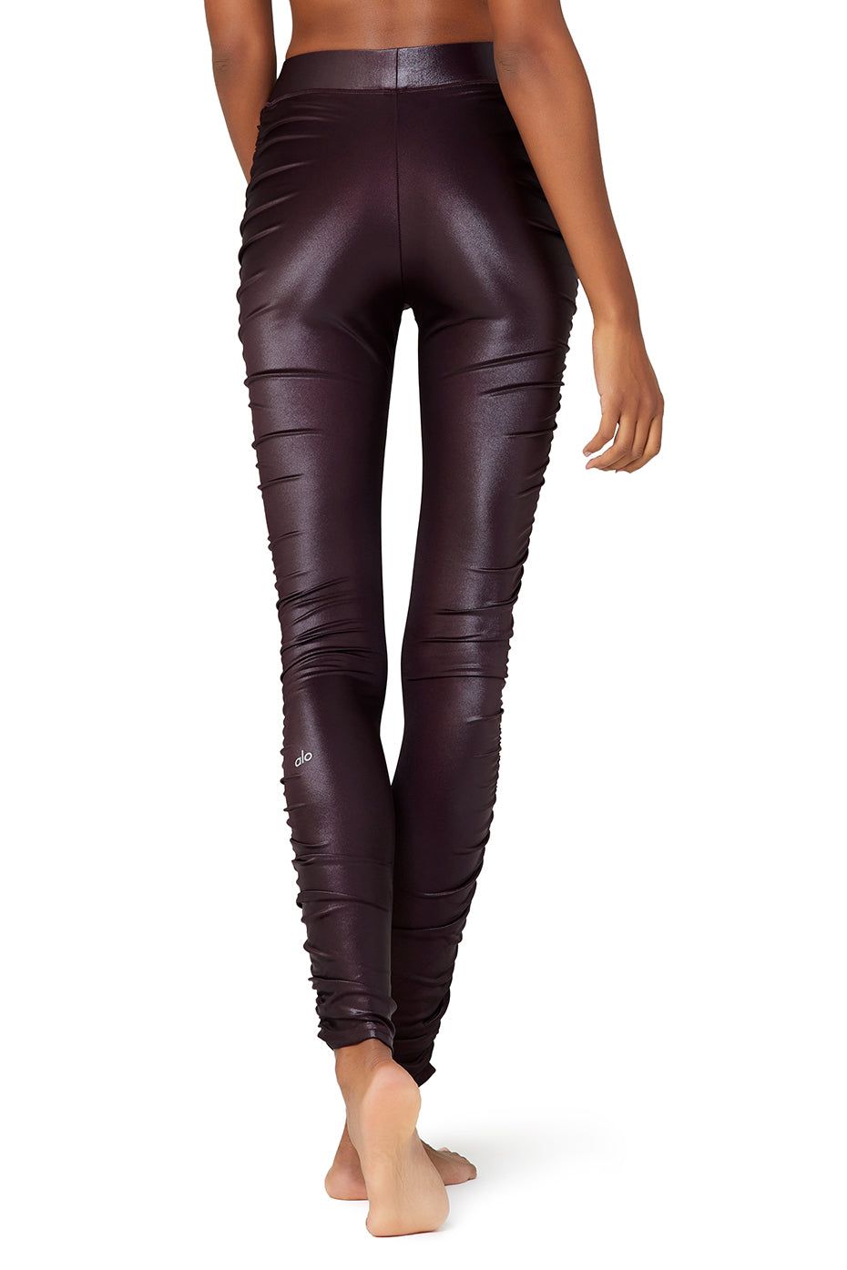 High-Waist Cinched Legging - Oxblood Shine sold by Alo Yoga product image thumbnail 3