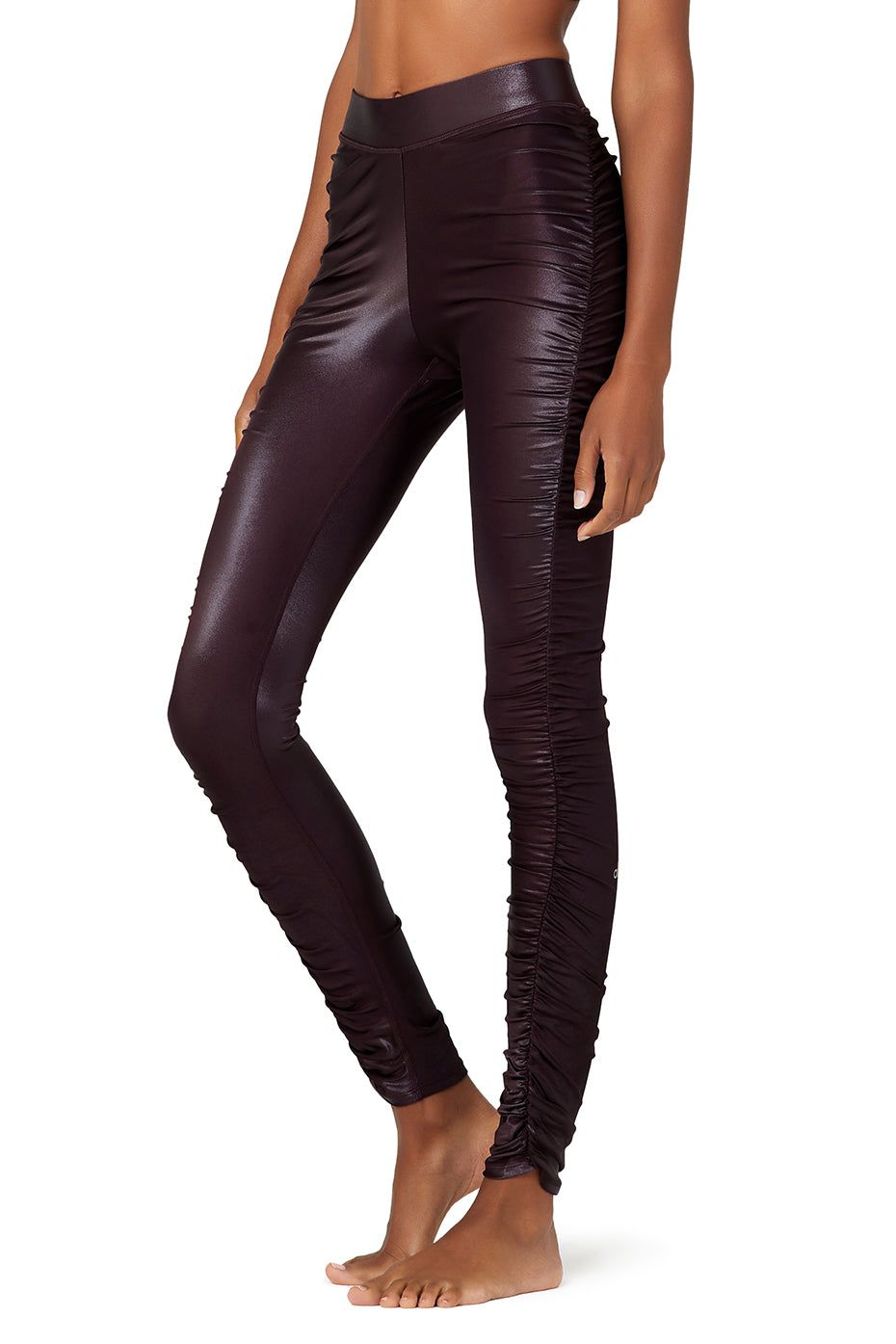 High-Waist Cinched Legging - Oxblood Shine sold by Alo Yoga product image thumbnail 2