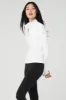 Alosoft 1/2 Zip Rapid Pullover - White sold by Alo Yoga