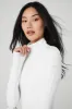 Alosoft 1/2 Zip Rapid Pullover - White sold by Alo Yoga