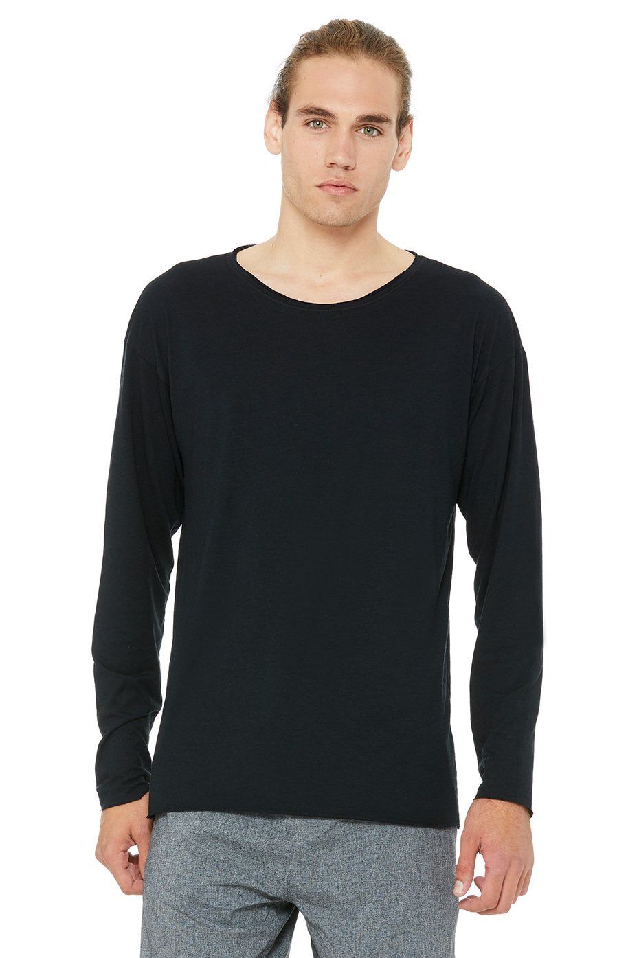 Ultimate Long Sleeve Tee - Black sold by Alo Yoga