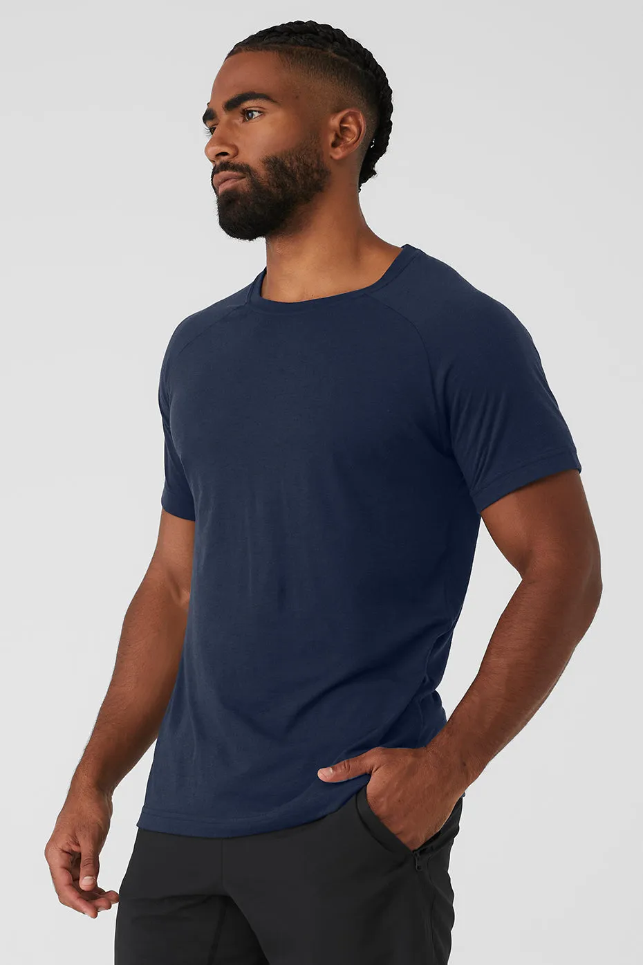 Triumph Raglan Tee - Navy sold by Alo Yoga product image thumbnail 3