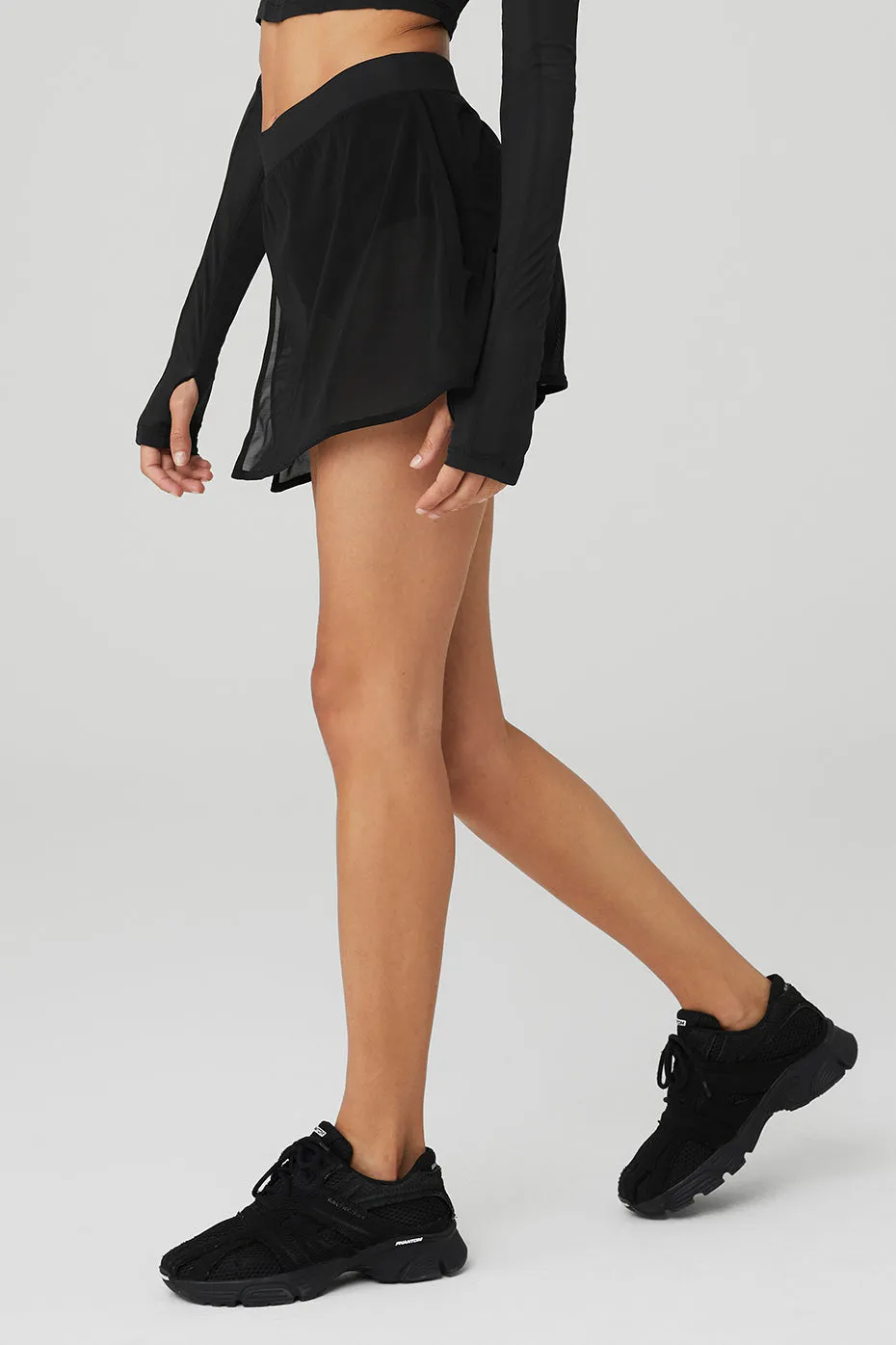 Mesh Sheer Bliss Skirt - Black sold by Alo Yoga product image thumbnail 3