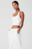 Sleek Back Bra Tank - White sold by Alo Yoga