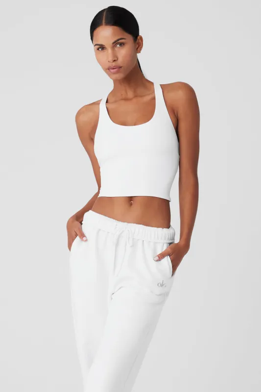 Sleek Back Bra Tank - White sold by Alo Yoga