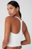 Sleek Back Bra Tank - White sold by Alo Yoga
