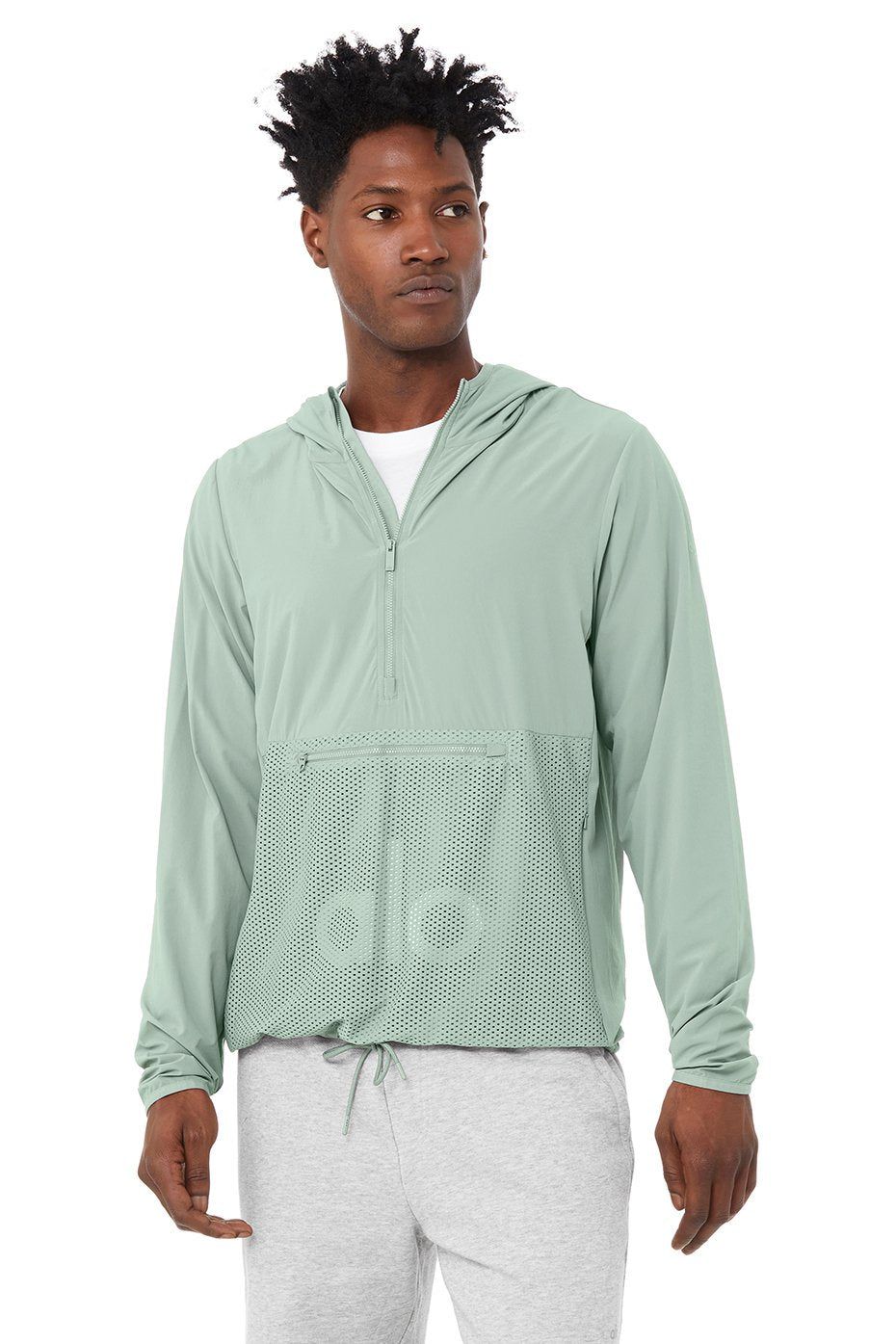 Airwave Windbreaker - Dusty Blue sold by Alo Yoga