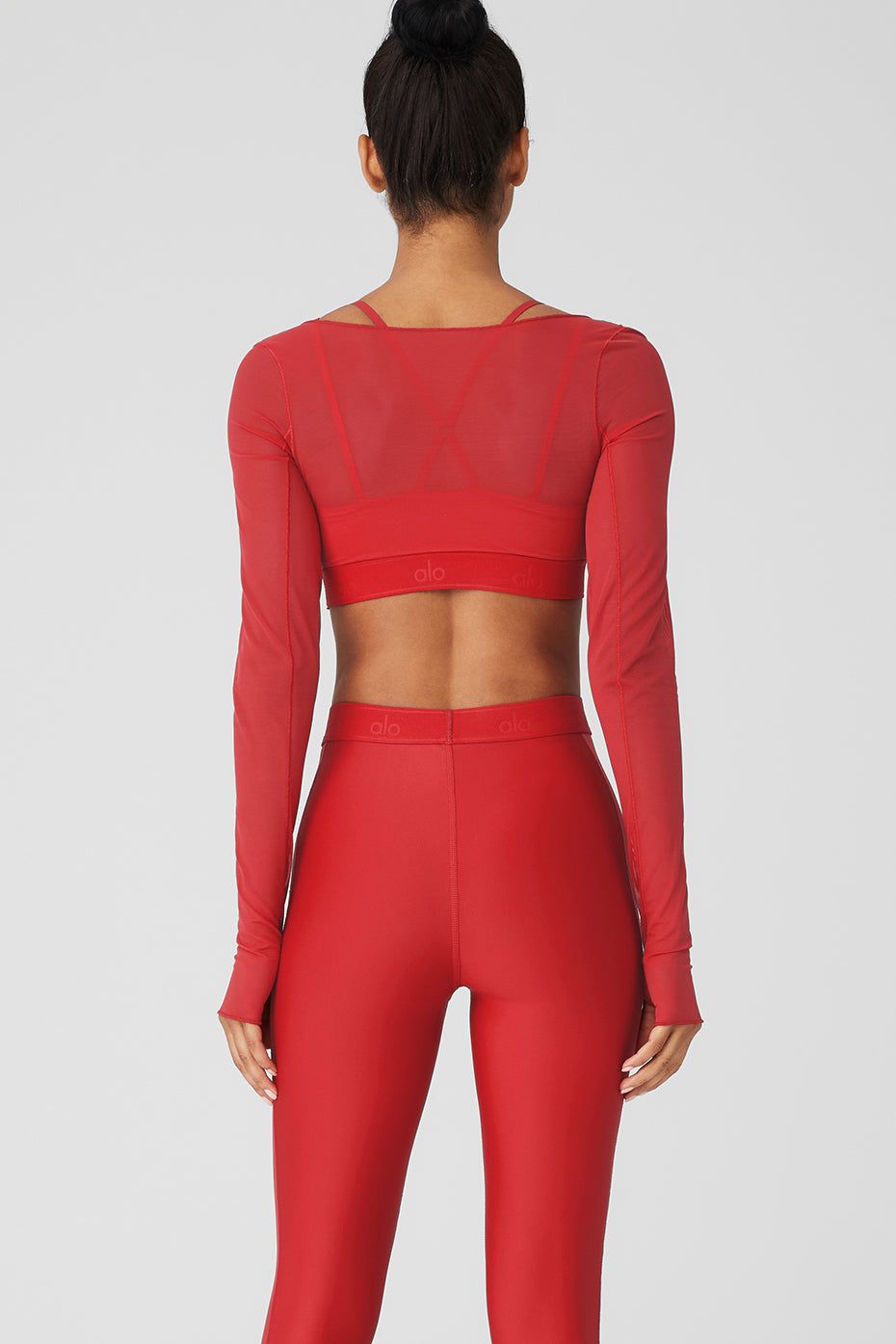 Airlift Long Sleeve Ballet Dream Bra - Classic Red sold by Alo Yoga product image thumbnail 3