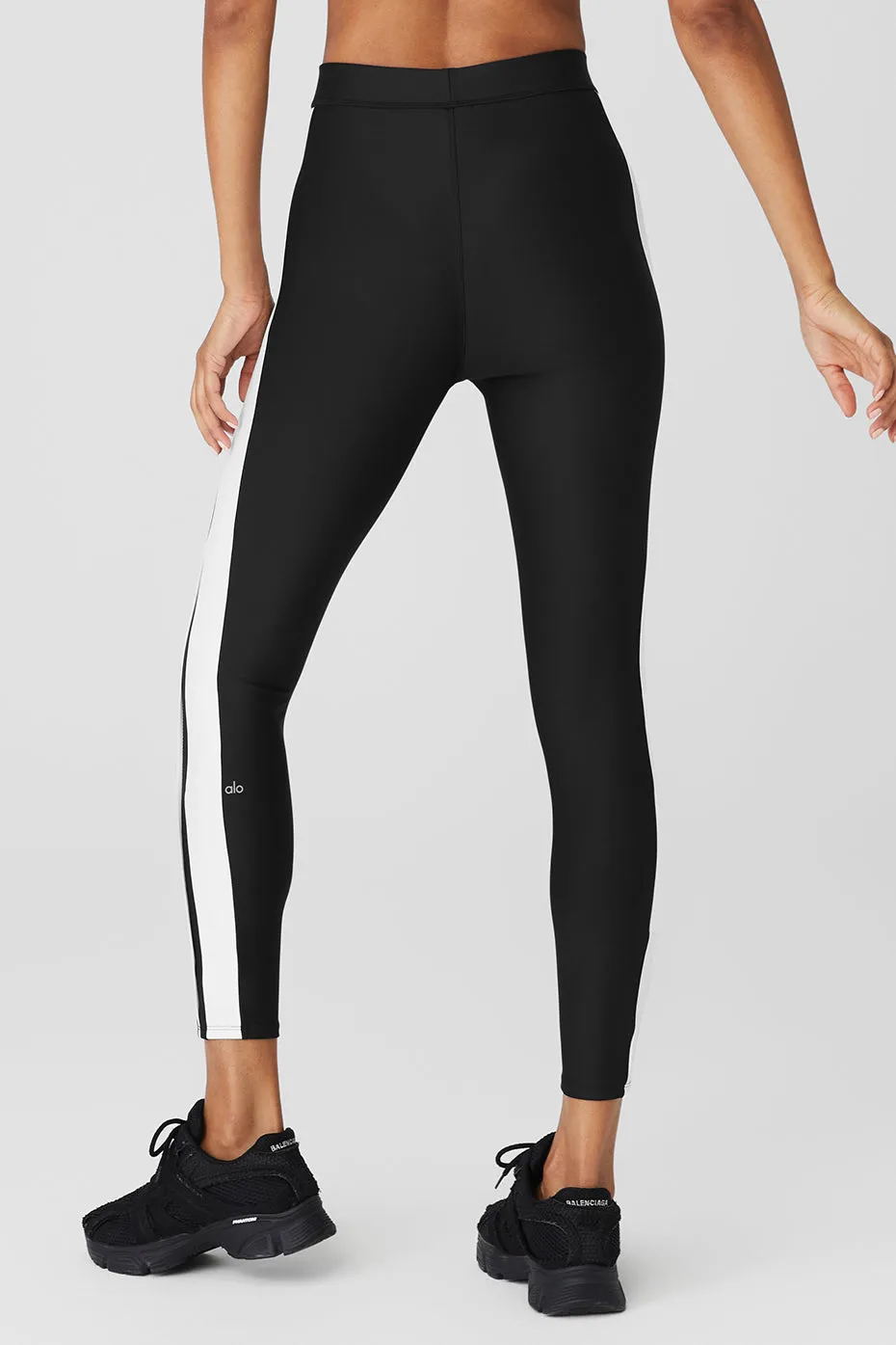 Airlift High-Waist 7/8 Car Club Legging - Black/White sold by Alo Yoga product image thumbnail 2