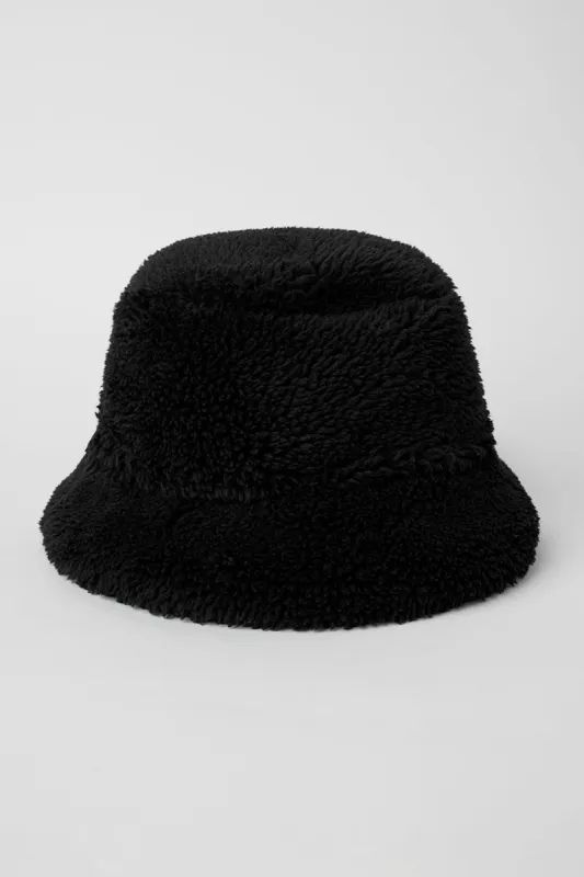 Foxy Sherpa Bucket Hat - Black | Parallel display picture 3
