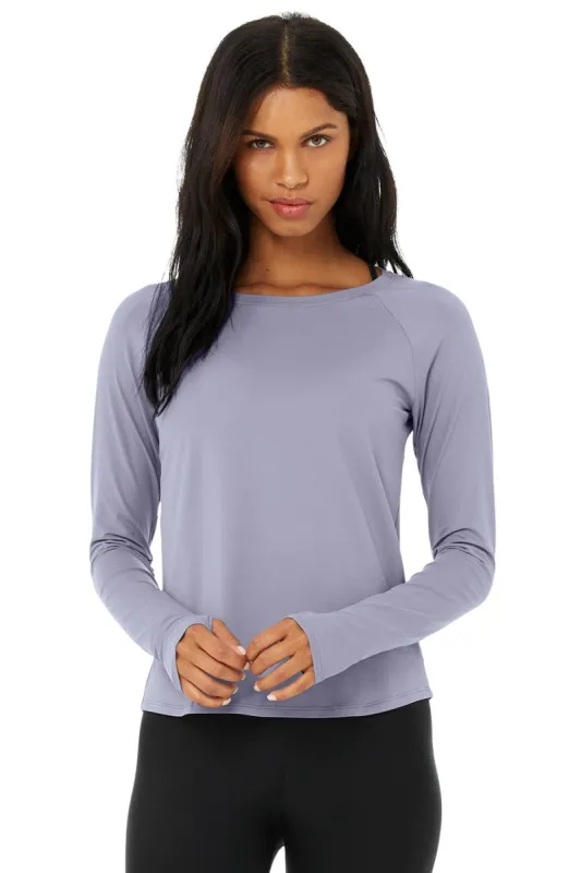 Pulse Long Sleeve - Blue Moon sold by Alo Yoga