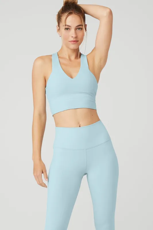 Airbrush Real Bra Tank - Chalk Blue sold by Alo Yoga