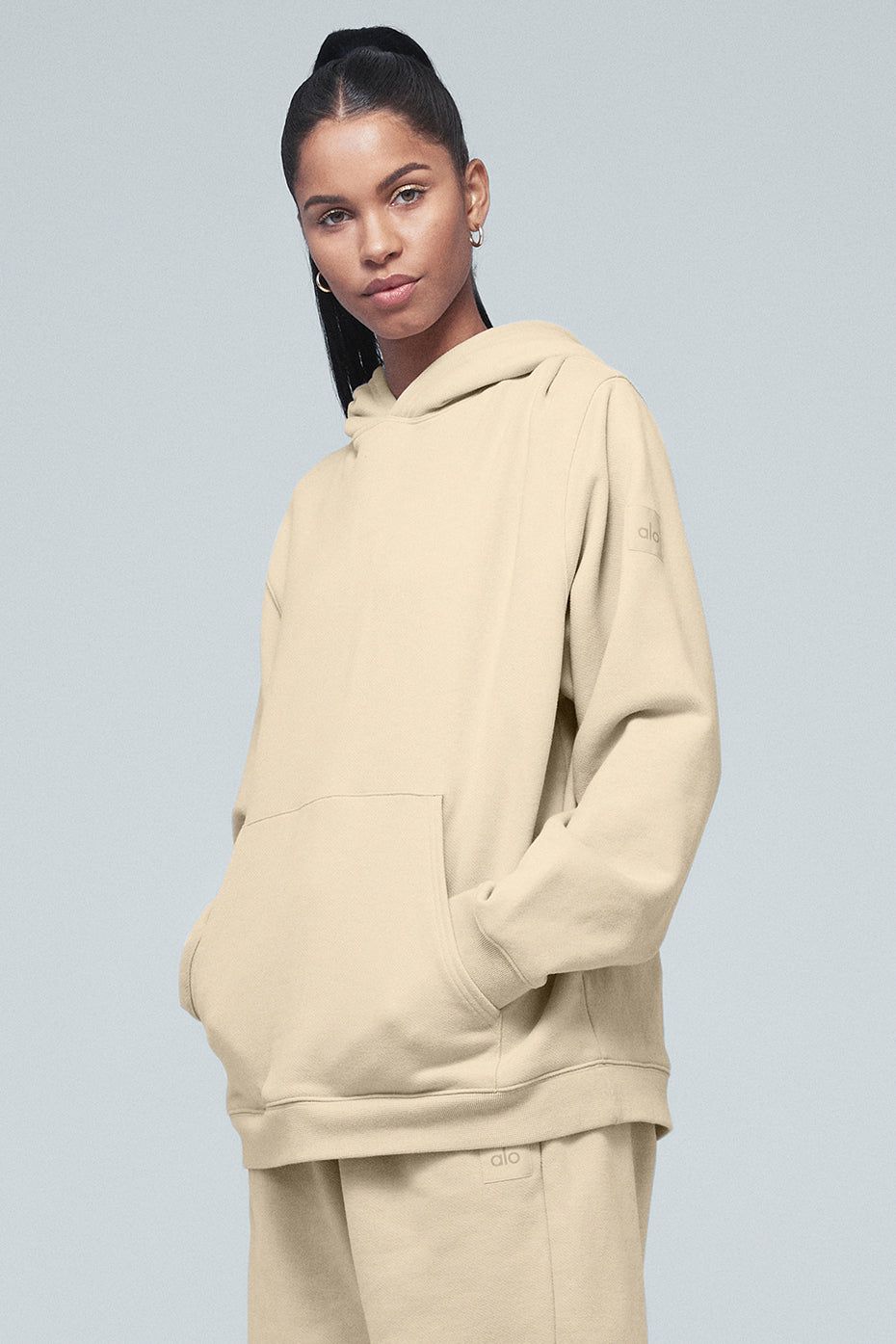 Renown Heavy Weight Hoodie - Sand Dune sold by Alo Yoga product image thumbnail 5