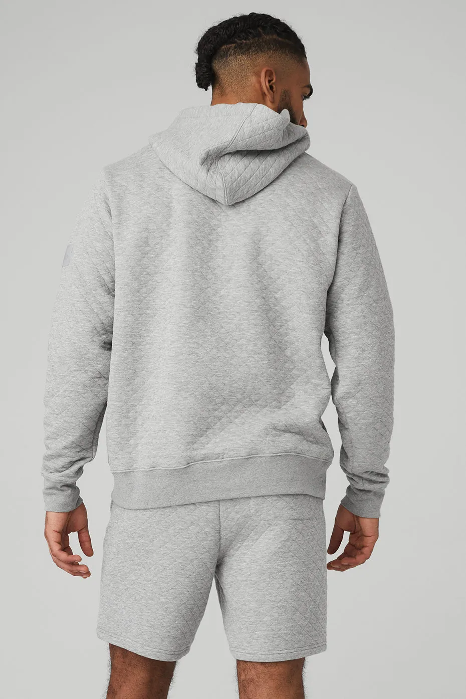 Quilted Stadium Hoodie - Athletic Heather Grey sold by Alo Yoga product image thumbnail 2