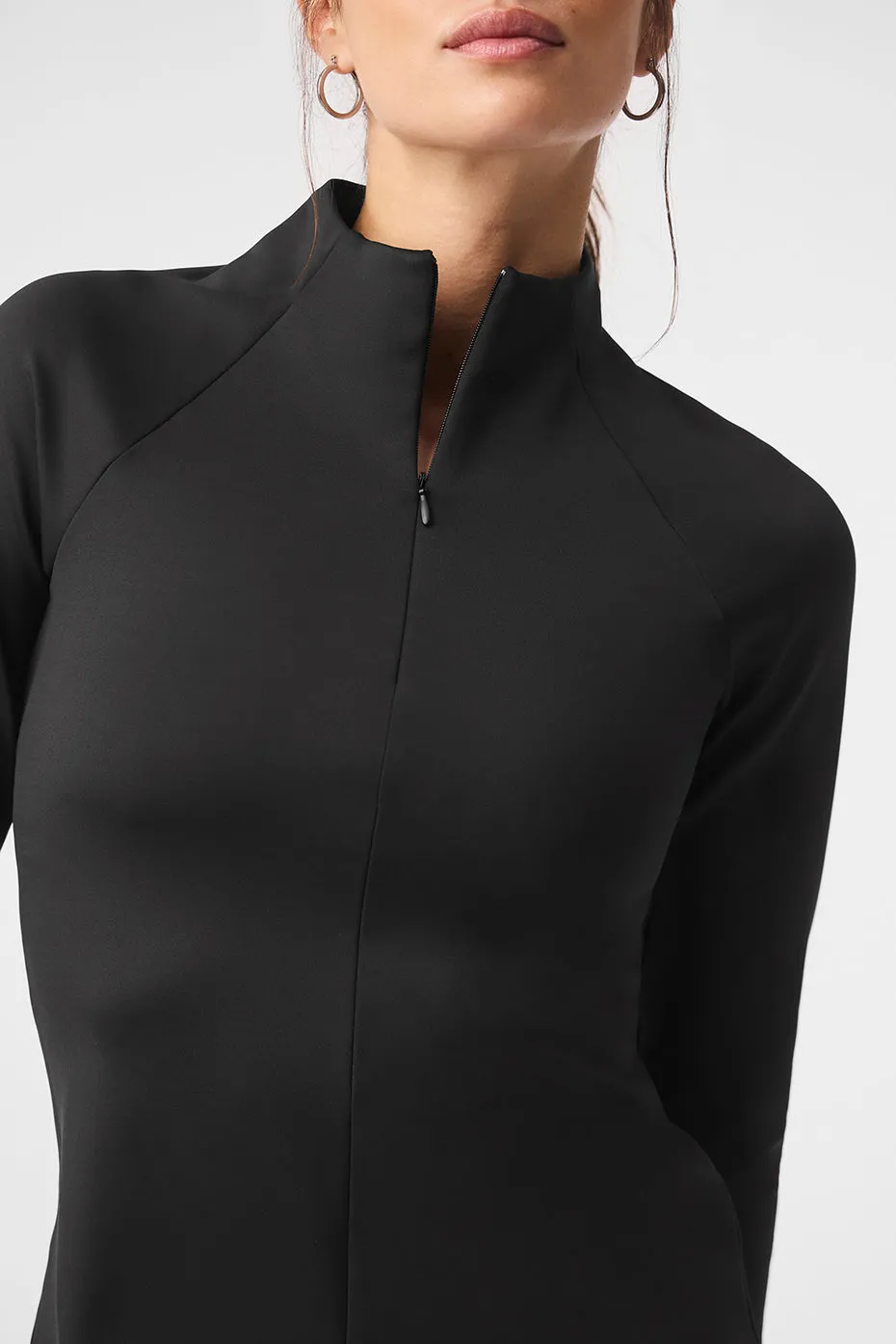 Airlift Winter Warm 1/4 Zip Long Sleeve - Black | Parallel