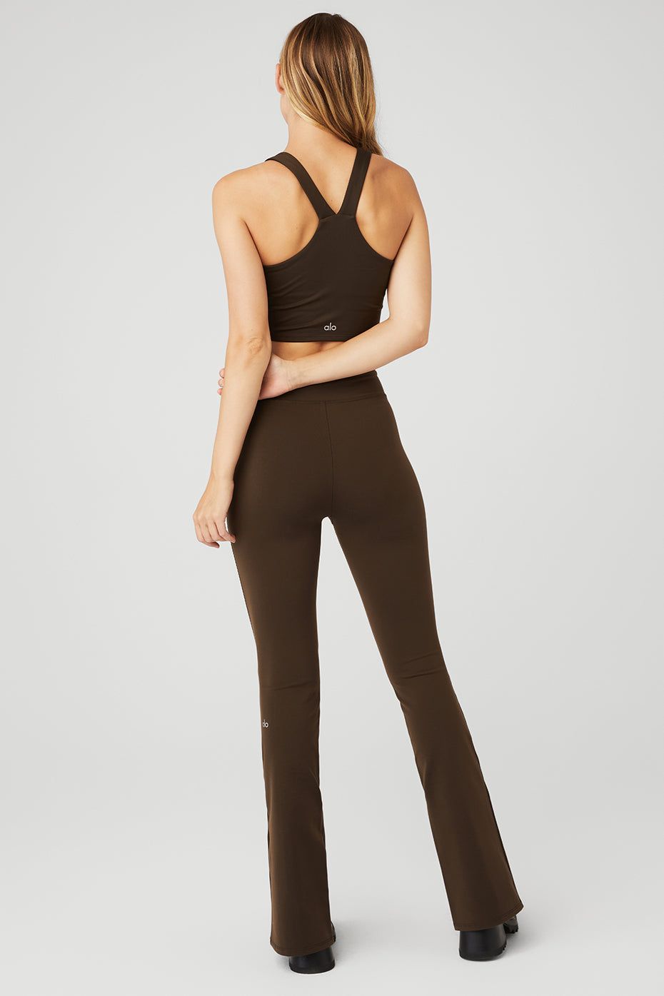 Airbrush Real Bra Tank Set & Airbrush High-Waist Flutter Legging Set sold by Alo Yoga product image thumbnail 6