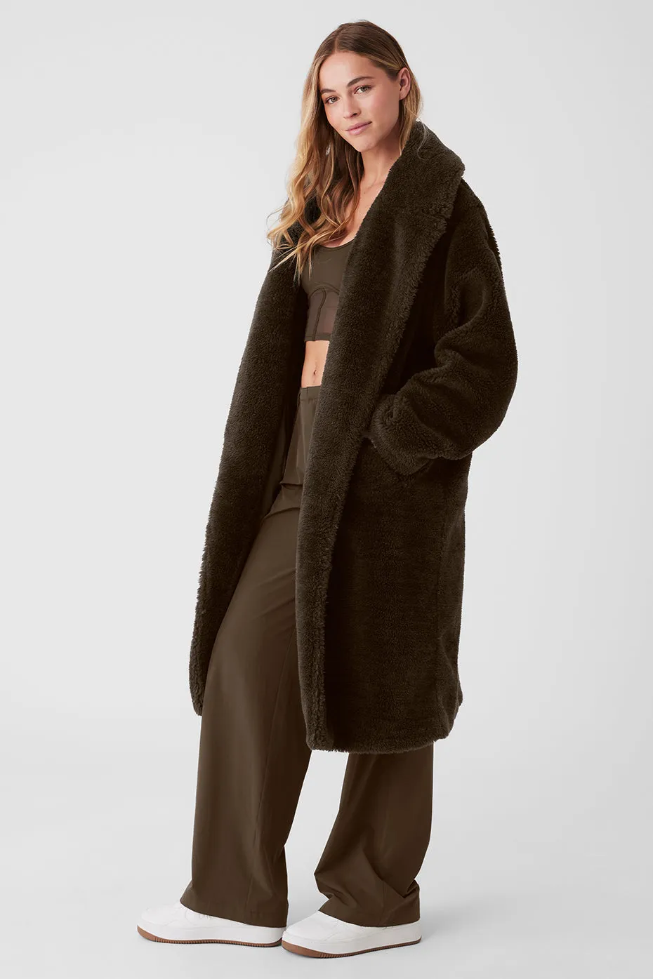 Oversized Sherpa Trench - Espresso sold by Alo Yoga product image thumbnail 3