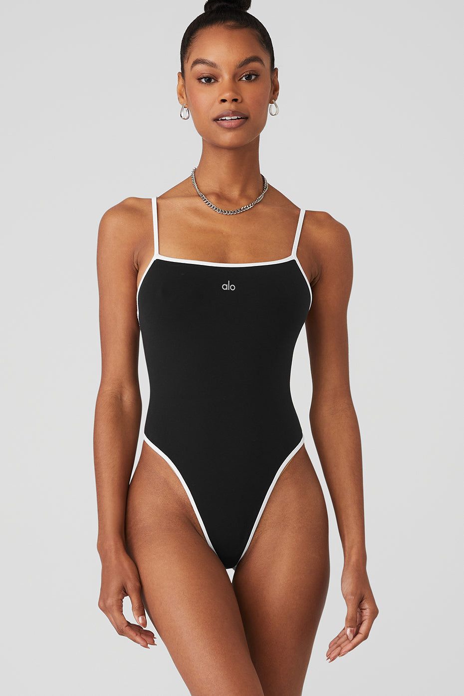 Ivy League Bodysuit - Black/White sold by Alo Yoga