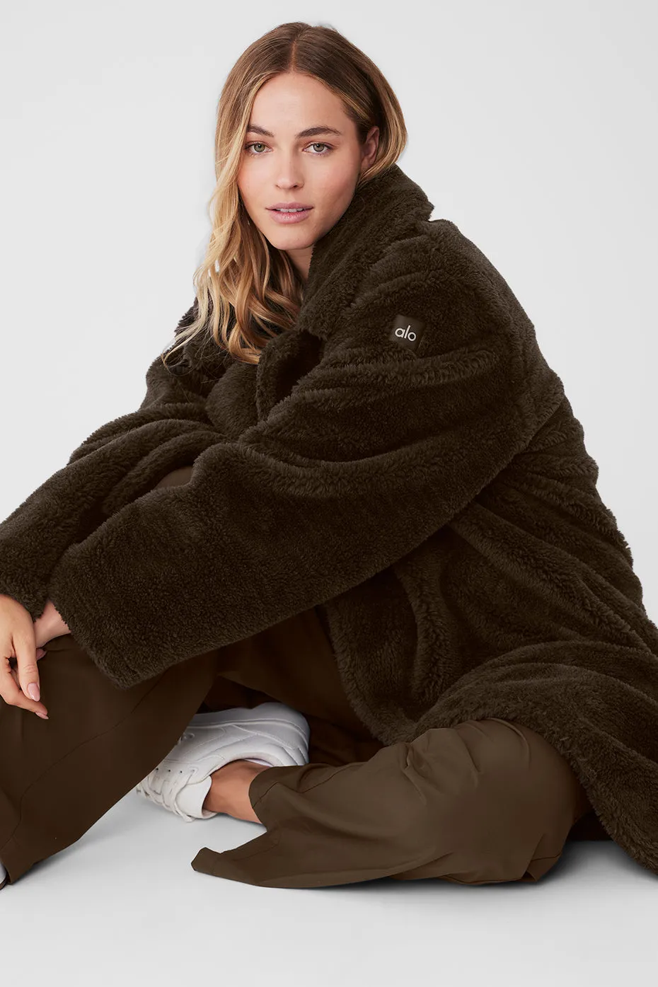 Oversized Sherpa Trench - Espresso sold by Alo Yoga product image thumbnail 5