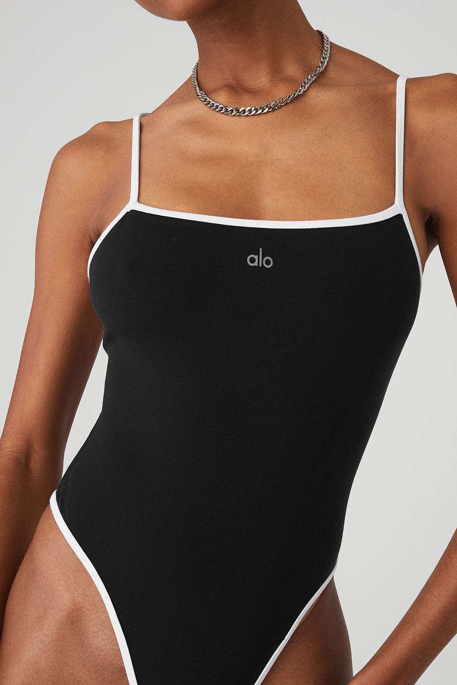 Ivy League Bodysuit - Black/White sold by Alo Yoga product image thumbnail 4