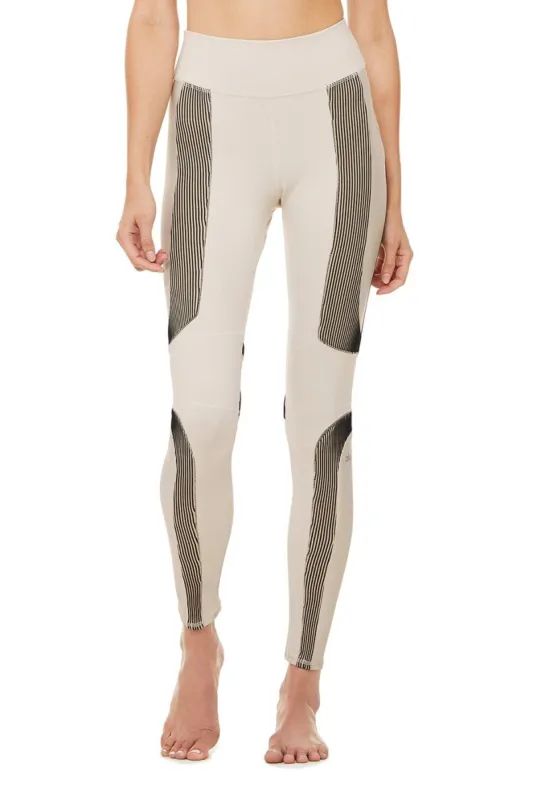 High-Waist Electric Legging - Bone sold by Alo Yoga