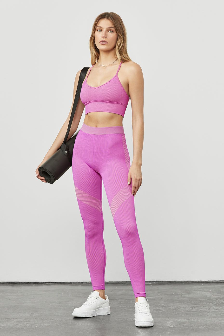 Illusion Seamless High-Waist Legging - Electric Violet/Acid Lime sold by Alo Yoga product image thumbnail 5