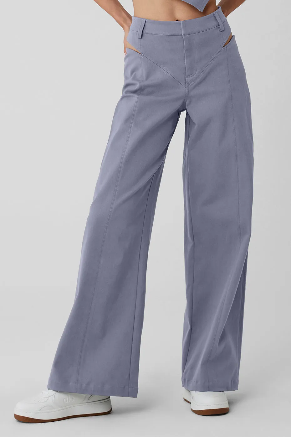 High-Waist Risk Taker Trouser - Fog sold by Alo Yoga