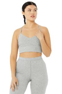 Alosoft Lavish Bra - Zinc Heather sold by Alo Yoga