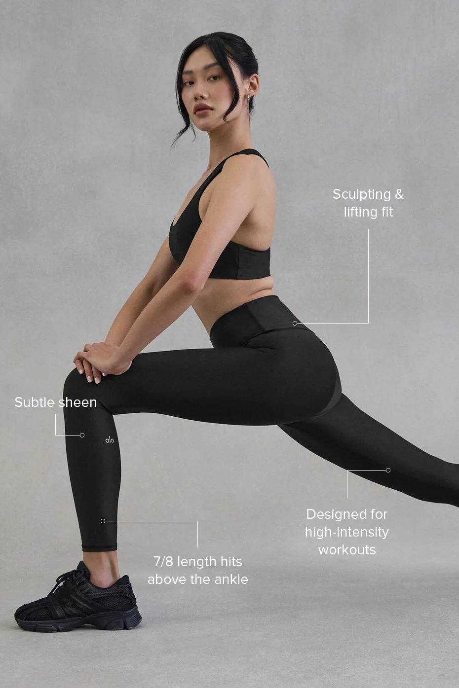 7/8 High-Waist Airlift Legging - Black sold by Alo Yoga product image thumbnail 2