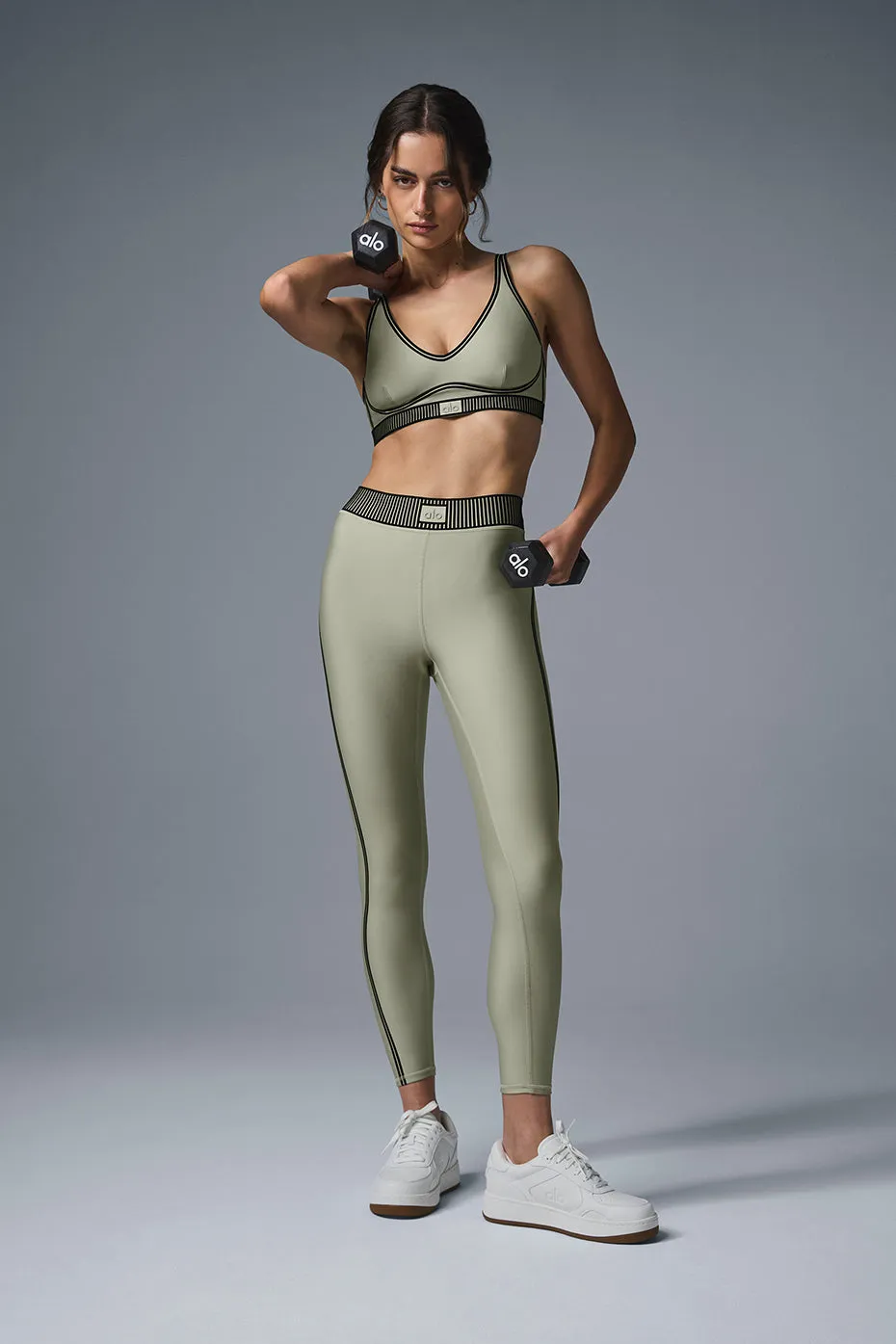 Airlift High-Waist 7/8 Line Up Legging - Limestone sold by Alo Yoga product image thumbnail 3