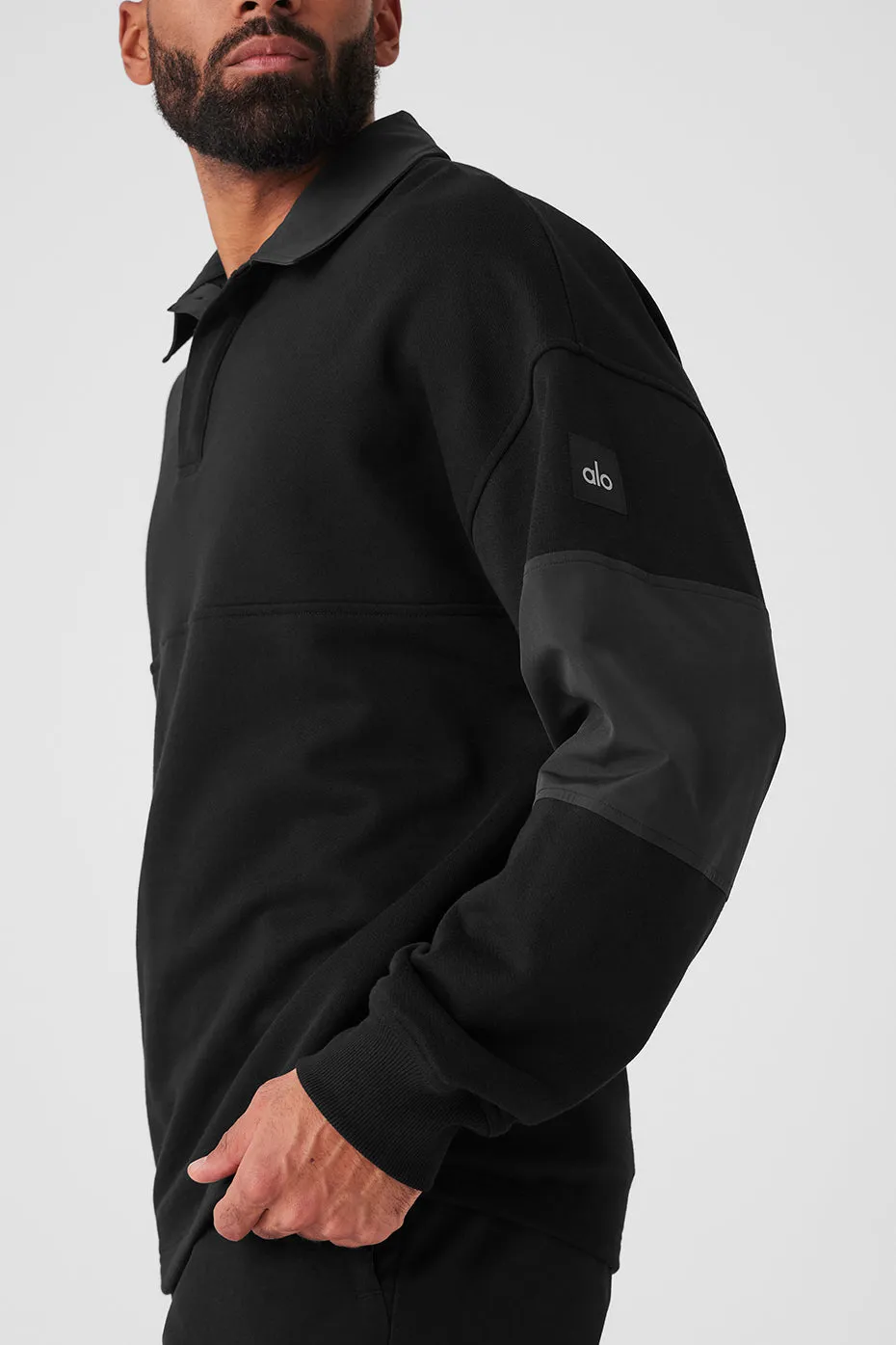 Mixmatch Rugby Sweatshirt - Black sold by Alo Yoga product image thumbnail 4