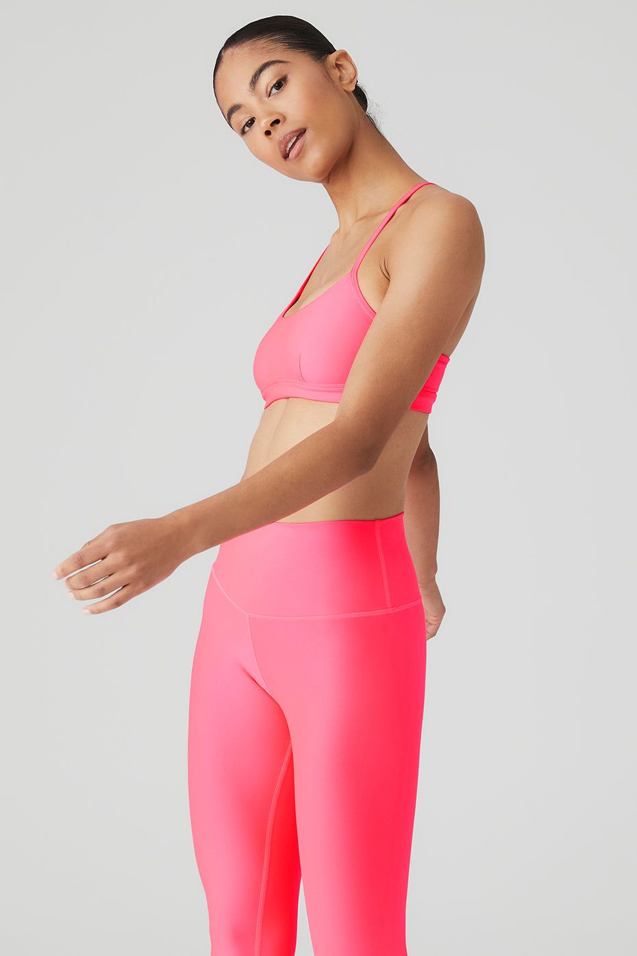 Airlift Intrigue Bra - Fluorescent Pink Coral sold by Alo Yoga product image thumbnail 3