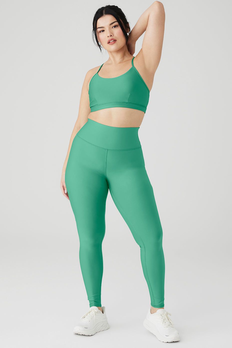 Airlift Intrigue Bra & High-Waist Airlift Legging Set - Lettuce sold by Alo Yoga