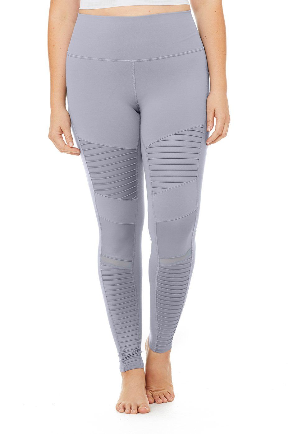 High-Waist Moto Legging - Blue Haze/Blue Haze Glossy sold by Alo Yoga product image thumbnail 4