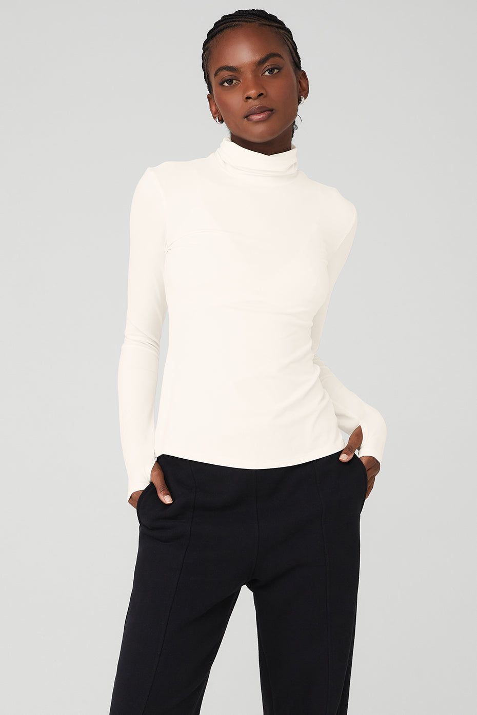 Alosoft Refine Turtleneck - Ivory sold by Alo Yoga