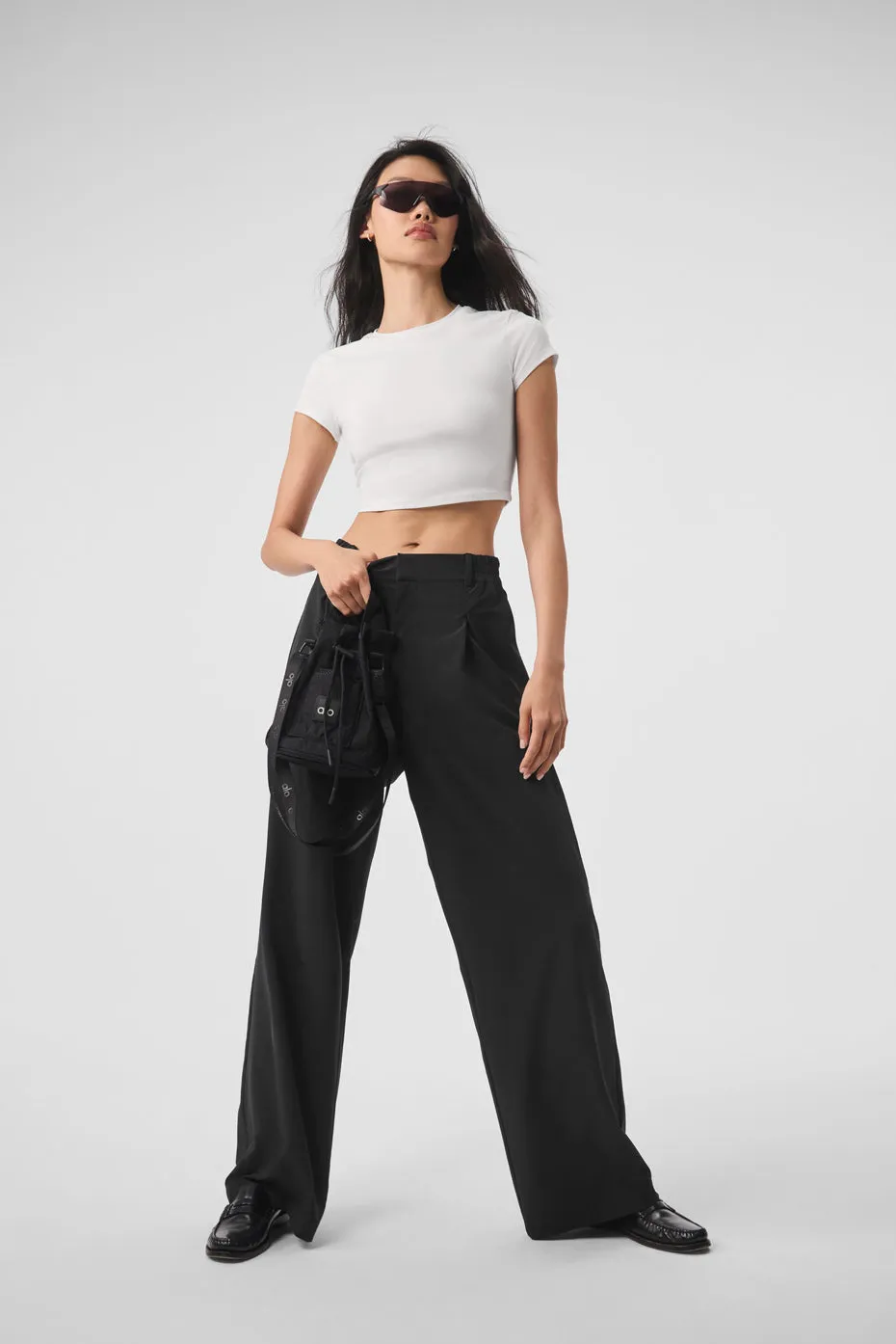 Alosoft Crop Finesse Short Sleeve - White sold by Alo Yoga product image thumbnail 4