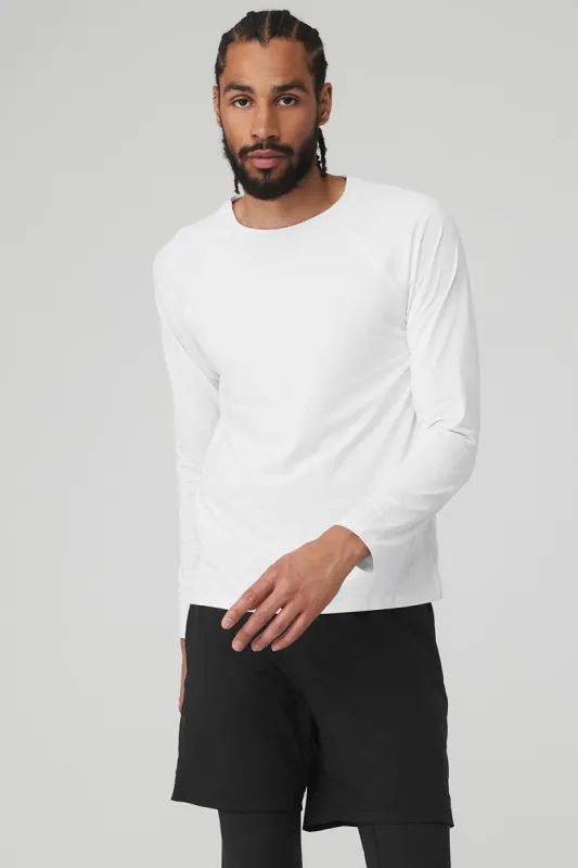 Idol Long Sleeve Performance Tee - White sold by Alo Yoga