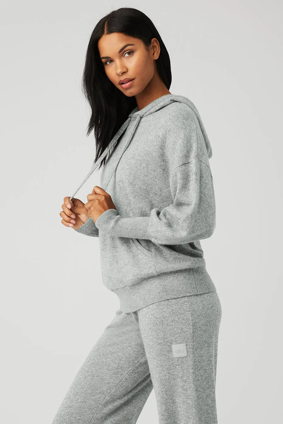 Cashmere Jet Set Hoodie - Dove Grey Heather sold by Alo Yoga product image thumbnail 3