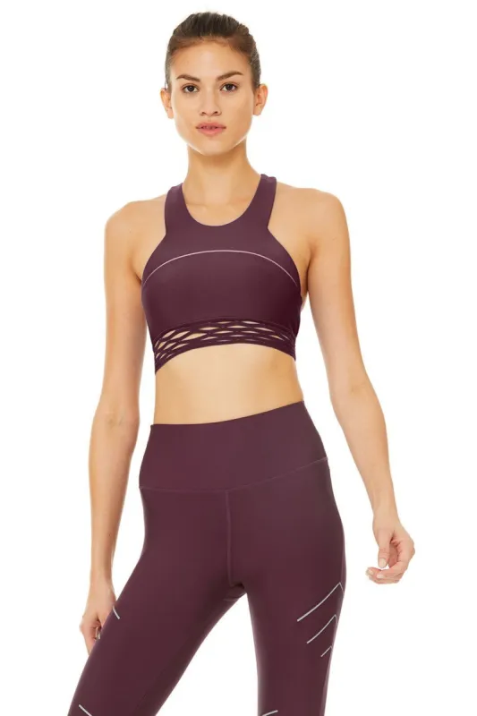 Sequence Bra - Black Plum sold by Alo Yoga