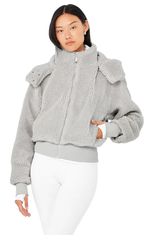 Foxy Sherpa Jacket - Dove Grey sold by Alo Yoga
