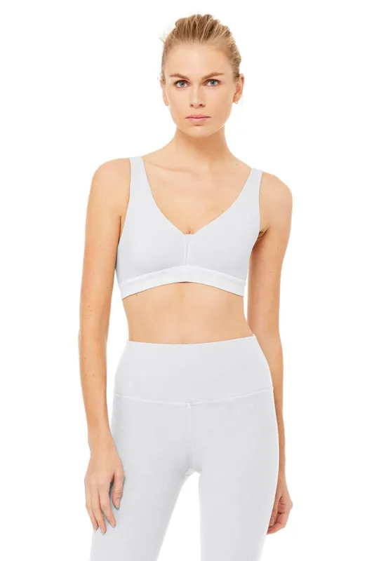 Washed Vivid Bra - Chalk Wash sold by Alo Yoga