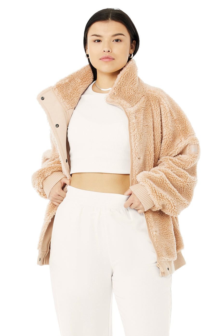 Sherpa Varsity Jacket - Camel sold by Alo Yoga product image thumbnail 5
